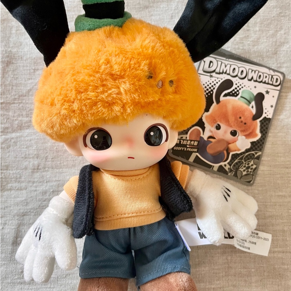 Dimoo World x Disney Plutos Prank Series Plush Keychain